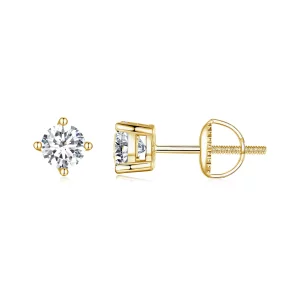 (afbeelding voor) PANDORA Style 0,5 karaat vierklauw moissanite oorbellen - MSE003-SB