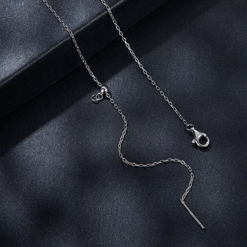 (afbeelding voor) PANDORA Style 0,5ct Moissanite druppel ketting (met één certificaat) - MSN037 - Bekijken 4