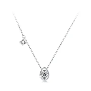 (afbeelding voor) PANDORA Style 0,5ct Moissanite druppel ketting (met één certificaat) - MSN037