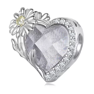 (afbeelding voor) PANDORA Style April geboortesteen hart bedel - BSC660-4
