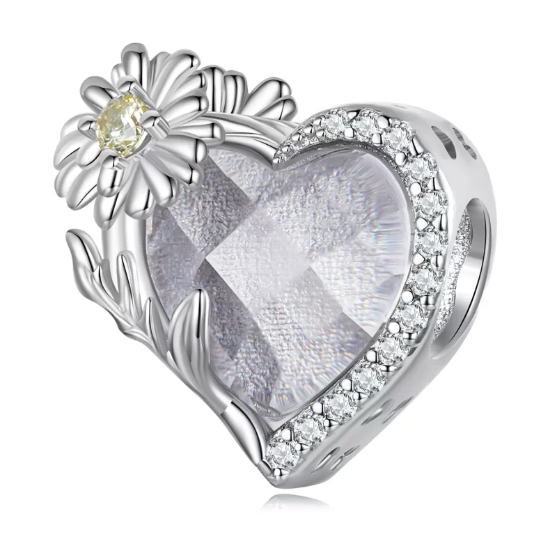 (afbeelding voor) PANDORA Style April geboortesteen hart bedel - BSC660-4