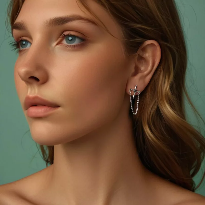 (afbeelding voor) PANDORA Style Chain kruis oorbellen - SCE1808 - Bekijken 7