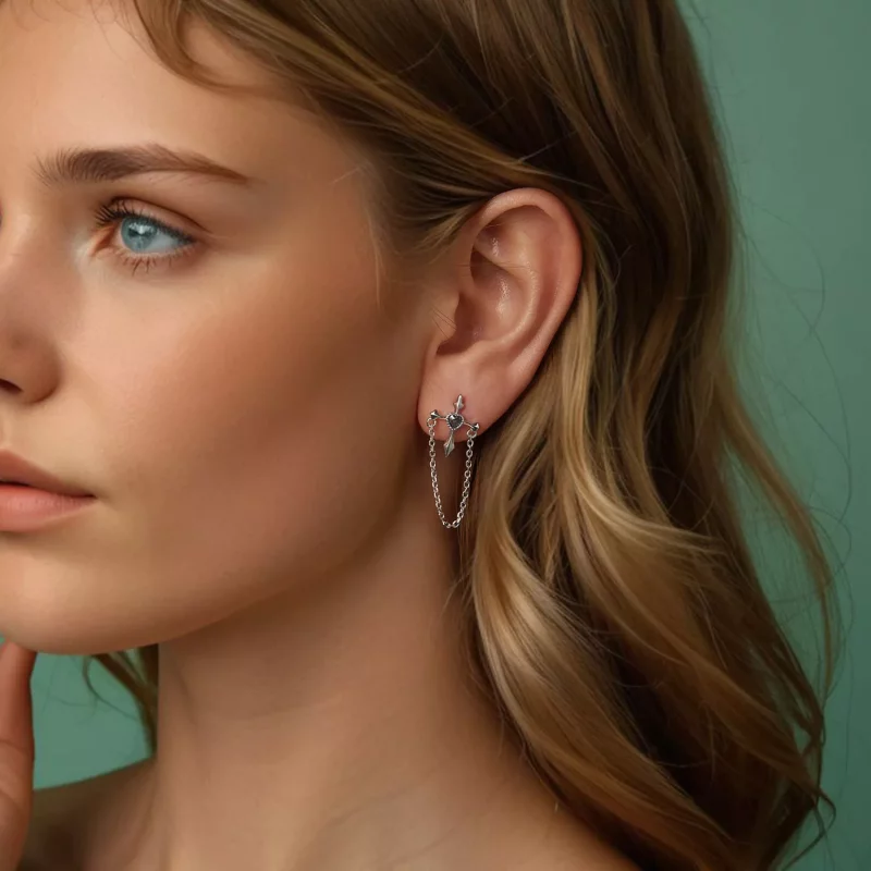 (afbeelding voor) PANDORA Style Chain kruis oorbellen - SCE1808 - Bekijken 8