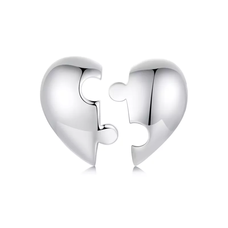 (afbeelding voor) PANDORA Style Hart puzzel oorbellen - SCE1770