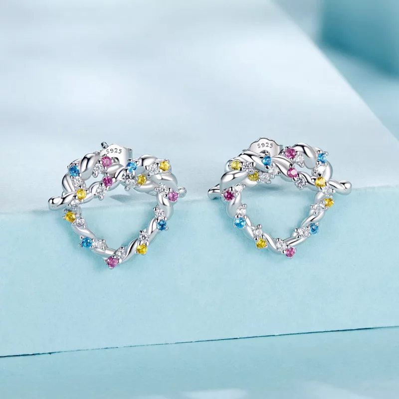 (afbeelding voor) PANDORA Style Heart twist oorbellen - SCE1776 - Bekijken 2