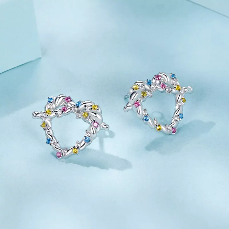 (afbeelding voor) PANDORA Style Heart twist oorbellen - SCE1776 - Bekijken 3