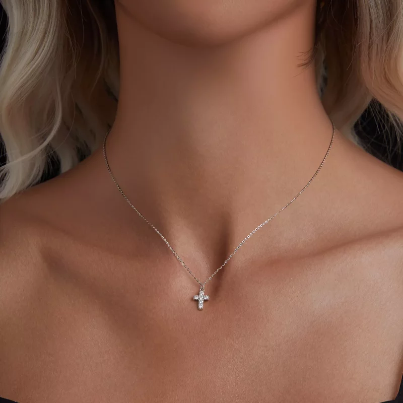 (afbeelding voor) PANDORA Style Kruis ketting (met één certificaat) - MSN039 - Bekijken 4