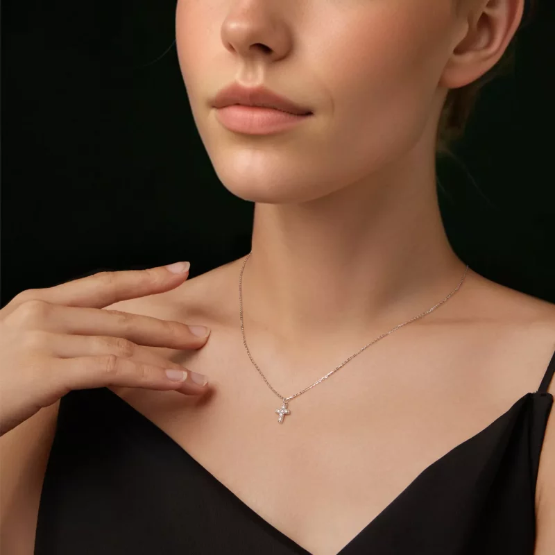 (afbeelding voor) PANDORA Style Kruis ketting (met één certificaat) - MSN039 - Bekijken 6