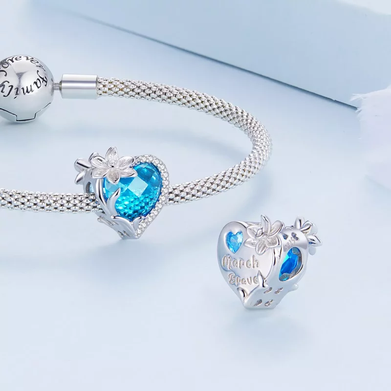 (afbeelding voor) PANDORA Style Maart geboortesteen hart bedel - BSC660-3 - Bekijken 5
