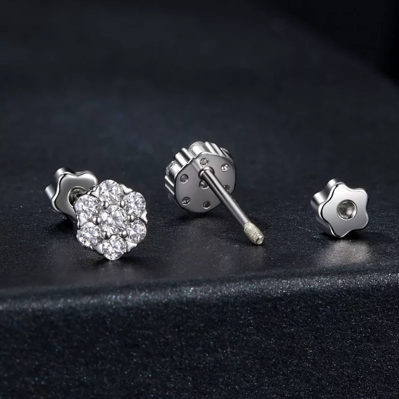 (afbeelding voor) PANDORA Style Moissanite oorbellen (met één certificaat) - MSE059 - Bekijken 2