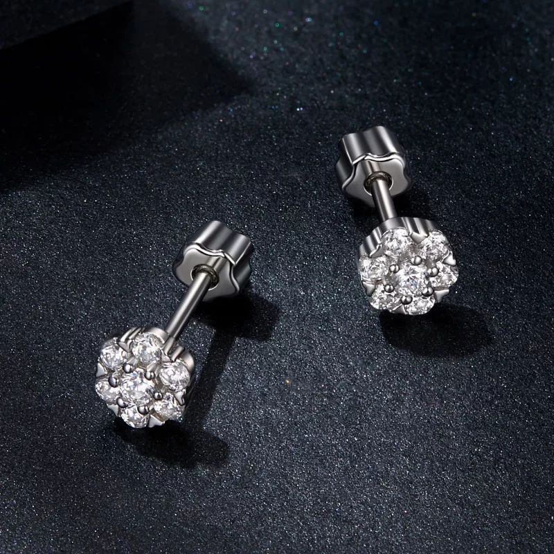 (afbeelding voor) PANDORA Style Moissanite oorbellen (met één certificaat) - MSE059 - Bekijken 3