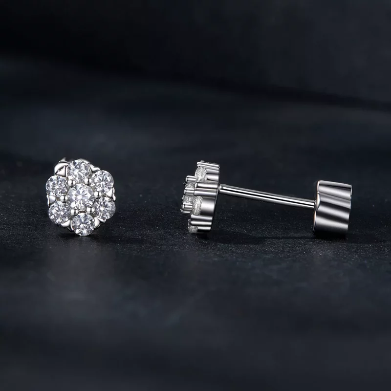 (afbeelding voor) PANDORA Style Moissanite oorbellen (met één certificaat) - MSE059 - Bekijken 4