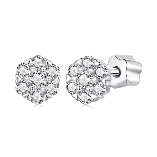 (afbeelding voor) PANDORA Style Moissanite oorbellen (met één certificaat) - MSE059