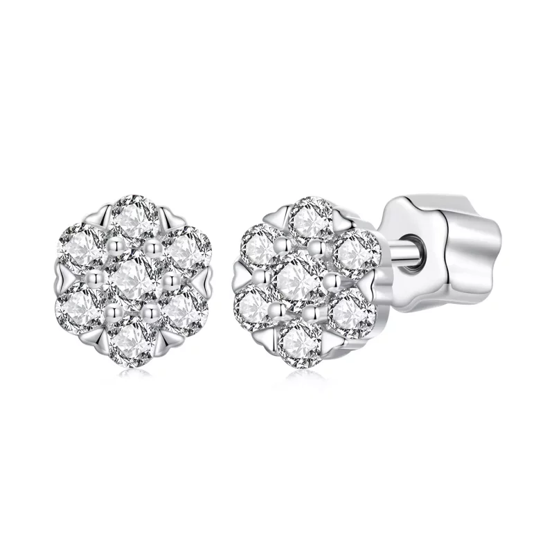 (afbeelding voor) PANDORA Style Moissanite oorbellen (met één certificaat) - MSE059