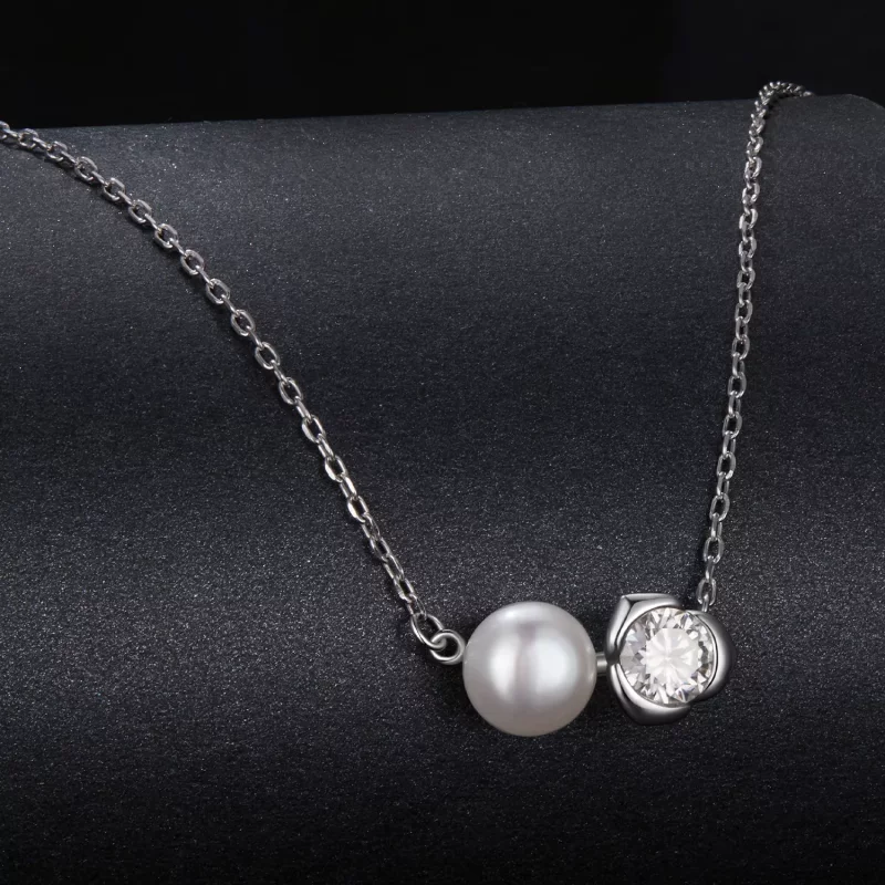 (afbeelding voor) PANDORA Style Moissanite Rose Ketting (met één certificaat) - MSN040 - Bekijken 2