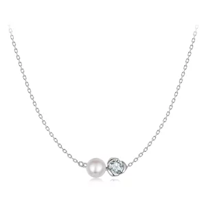 (afbeelding voor) PANDORA Style Moissanite Rose Ketting (met één certificaat) - MSN040