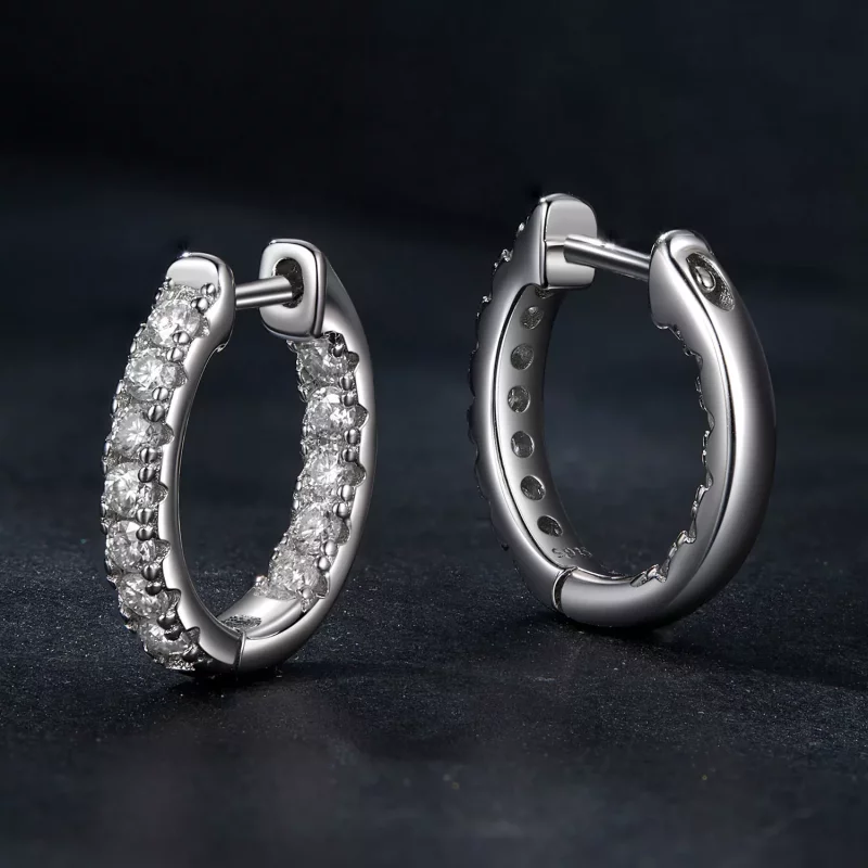 (afbeelding voor) PANDORA Style Moissanite sprankelende oorbellen (met één certificaat) - MSE060 - Bekijken 3