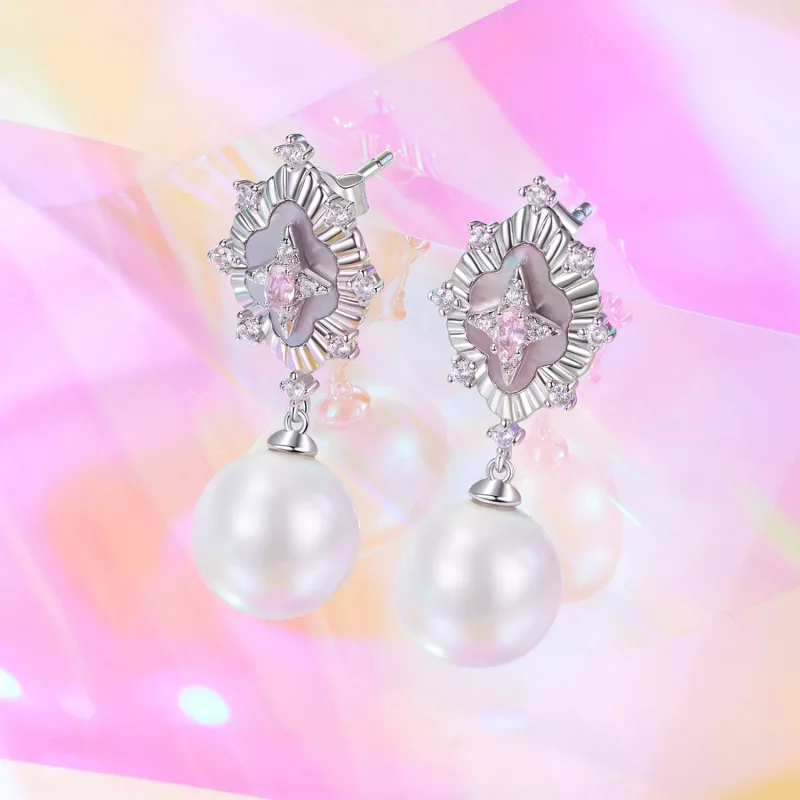 (afbeelding voor) PANDORA Style Starlight roze oorbellen - YIE246 - Bekijken 2