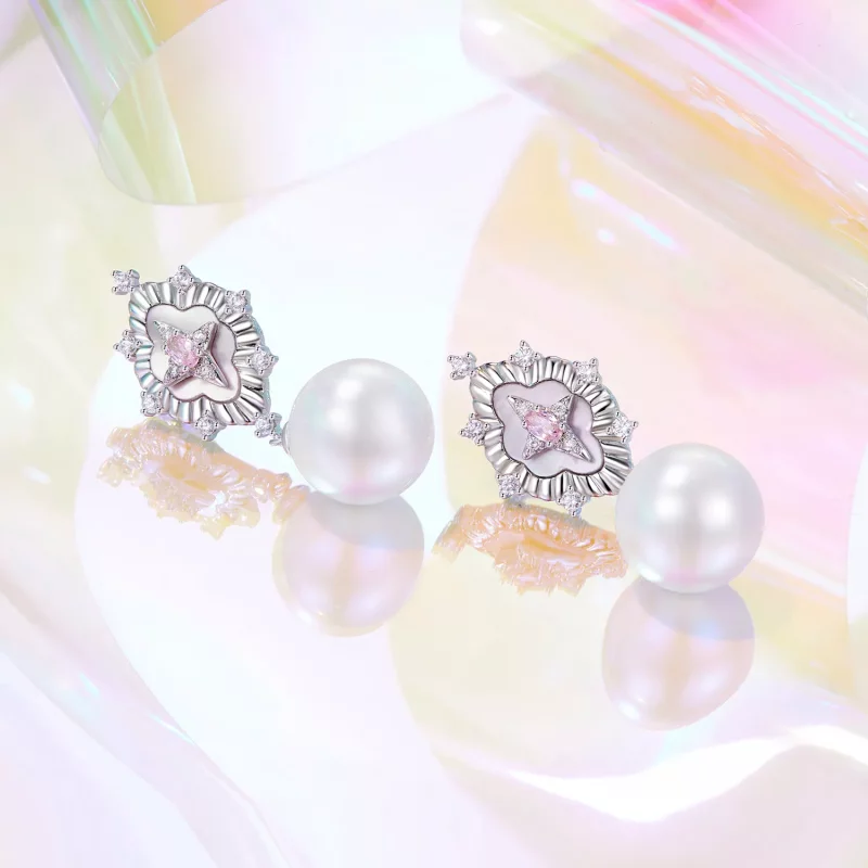 (afbeelding voor) PANDORA Style Starlight roze oorbellen - YIE246 - Bekijken 3