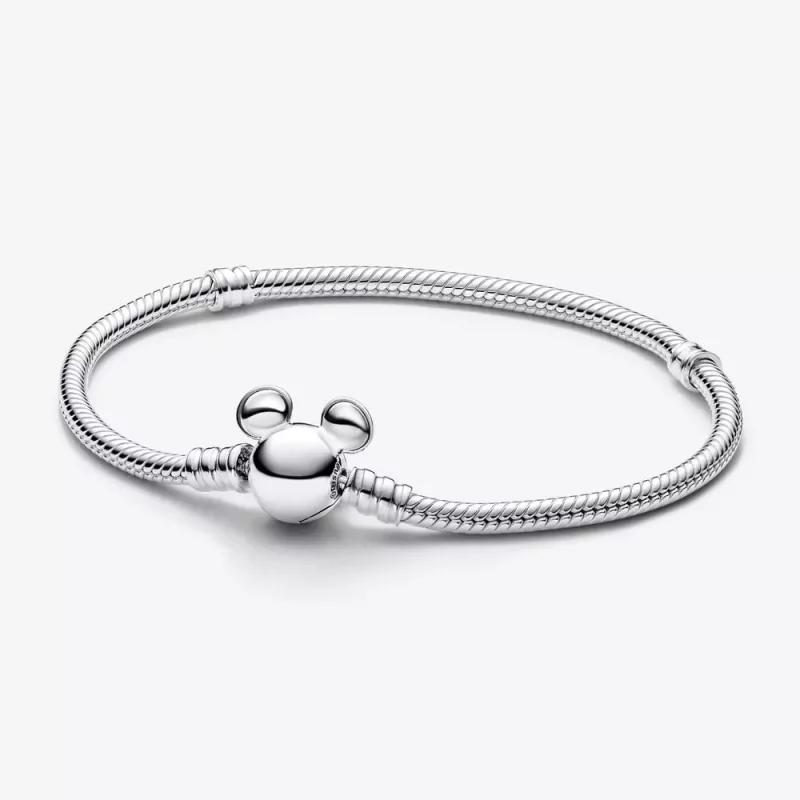 (afbeelding voor) Disney slangenschakelarmband met Mickey Mouse-sluiting van Pandora Moments - 593061C00