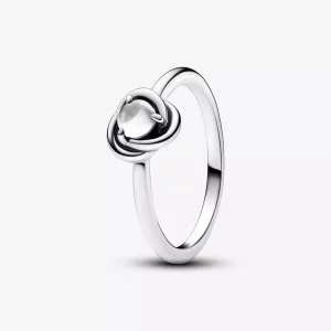 Pandora April Maandsteen Eternity Circle Ring - 192993C04 (afbeelding voor) Pandora April Maandsteen Eternity Circle Ring - 192993C04