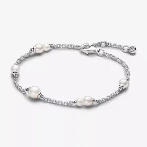 (afbeelding voor) Pandora Behandelde Gecultiveerde Zoetwaterparel Schakelarmband - 593172C01