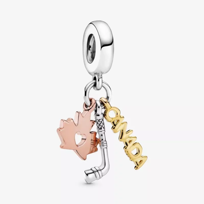 (afbeelding voor) Pandora Canada, Esdoornblad & Hockeystick Hangende Bedel - 798996C00