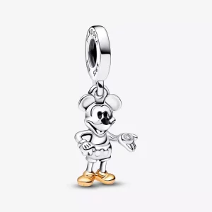 (afbeelding voor) Pandora Disney 100e Verjaardag Mickey Mouse Lab-grown Diamond Hangende Bedel - 792812C01