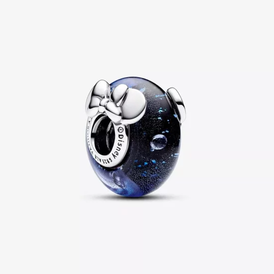 (afbeelding voor) Pandora Disney Mickey Mouse & Minnie Mouse Blauwe Muranoglazen Bedel - 792958C01