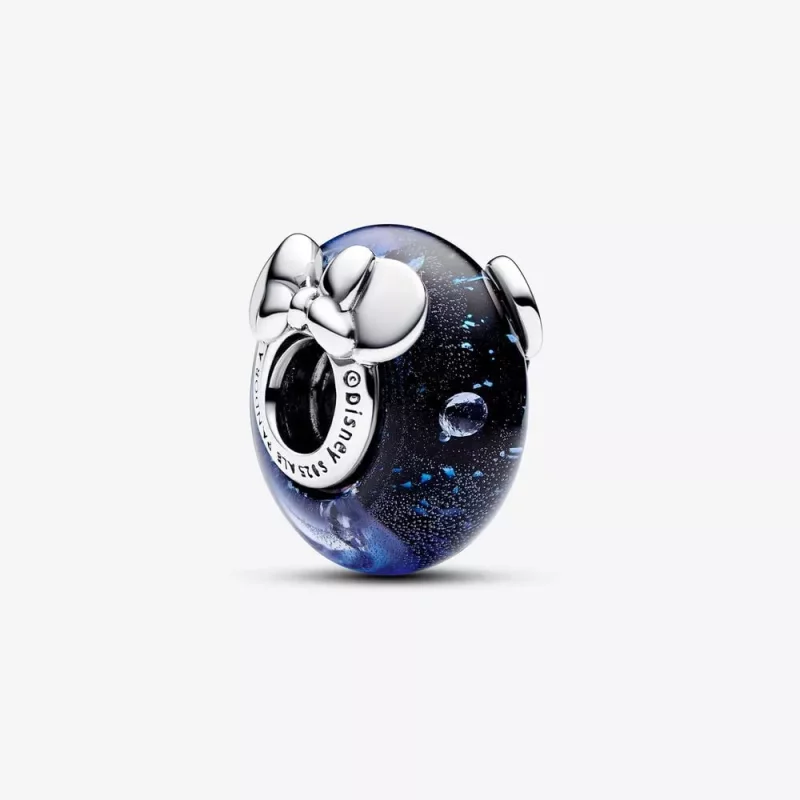(afbeelding voor) Pandora Disney Mickey Mouse & Minnie Mouse Blauwe Muranoglazen Bedel - 792958C01
