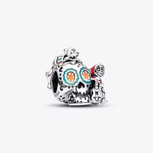 Pandora Disney Pixar Coco Miguel & Dante schedel Glow-in-the-dark Bedel - 792817C01 (afbeelding voor) Pandora Disney Pixar Coco Miguel & Dante schedel Glow-in-the-dark Bedel - 792817C01
