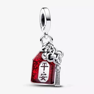 Pandora Dubbele hangende bedel geluksamulet - 793054C01 (afbeelding voor) Pandora Dubbele hangende bedel geluksamulet - 793054C01