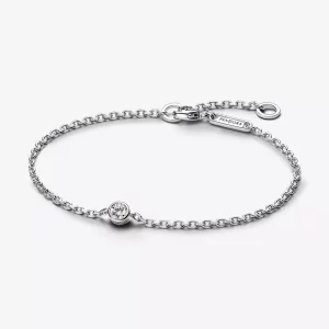 (afbeelding voor) Pandora Era Lab-grown Diamond Bezel Chain Armband 0,15 karaat tw Sterling Zilver - 592847C01