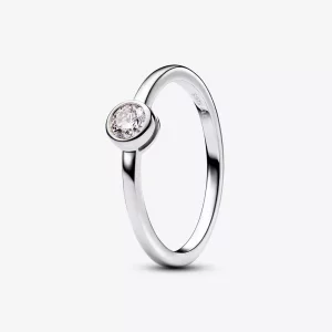 (afbeelding voor) Pandora Era Lab-grown Diamond Bezel Ring 0,25 karaat tw Sterling Zilver - 192900C01