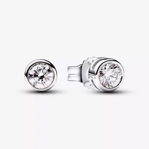 (afbeelding voor) Pandora Era Lab-grown Diamond Bezel Stud Oorbellen 0,30 karaat tw Sterling Zilver - 292857C01