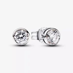 (afbeelding voor) Pandora Era Lab-grown Diamond Bezel Stud Oorbellen 0,50 karaat tw Sterling Zilver - 292864C01