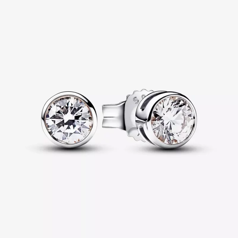 (afbeelding voor) Pandora Era Lab-grown Diamond Bezel Stud Oorbellen 0,50 karaat tw Sterling Zilver - 292864C01