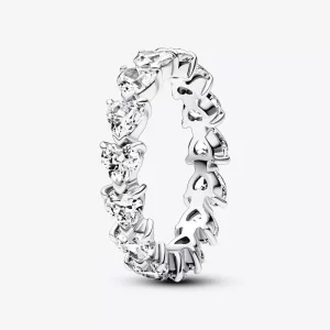 Pandora Eternity-ring met hartenrij - 193103C01 (afbeelding voor) Pandora Eternity-ring met hartenrij - 193103C01