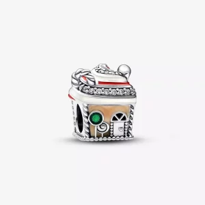 Pandora Festive Gingerbread House Charm - 792363C01 (afbeelding voor) Pandora Festive Gingerbread House Charm - 792363C01