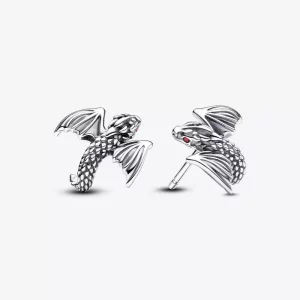 (afbeelding voor) Pandora Game of Thrones oorstekers met kronkelige draak - 292970C01