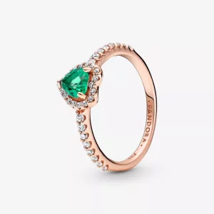 Pandora Glinsterende Verhoogde Hartring - 188421C03 (afbeelding voor) Pandora Glinsterende Verhoogde Hartring - 188421C03