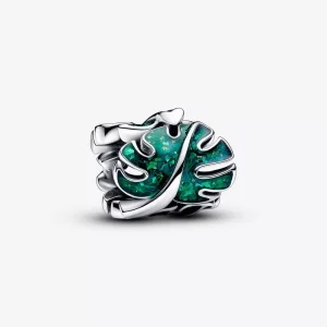 (afbeelding voor) Pandora Groene Monstera Bladeren Bedel - 793332C01