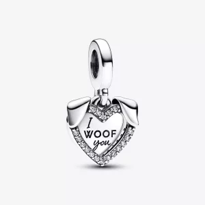 (afbeelding voor) Pandora Hart & Hond dubbele hangende bedel - 792647C01