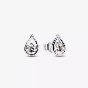 (afbeelding voor) Pandora Infinite Lab-grown Diamond Stud Oorbellen 0,20 karaat tw Sterling Zilver - 299452C01