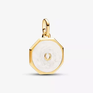 Pandora Medaillon Bedel met Tekst Lucky Horseshoe - 763047C01 (afbeelding voor) Pandora Medaillon Bedel met Tekst Lucky Horseshoe - 763047C01