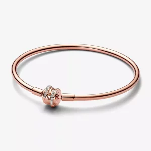 Pandora Moments Sprankelende Vallende Ster Clip Bangle - 582734C01 (afbeelding voor) Pandora Moments Sprankelende Vallende Ster Clip Bangle - 582734C01