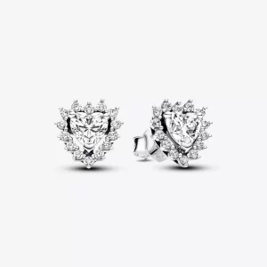 Pandora Oorknopjes sprankelend hart halo - 293097C01 (afbeelding voor) Pandora Oorknopjes sprankelend hart halo - 293097C01