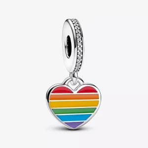 Pandora Pride Regenboog Hart Hangende Bedel - 792017CZ_E029 (afbeelding voor) Pandora Pride Regenboog Hart Hangende Bedel - 792017CZ_E029