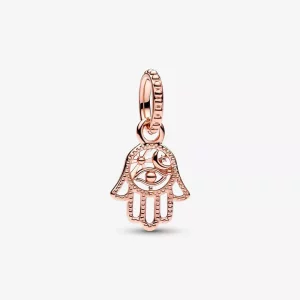 Pandora Protective Hamsa Hand Dangle Charm - 789144C00 (afbeelding voor) Pandora Protective Hamsa Hand Dangle Charm - 789144C00