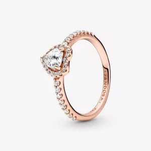 Pandora Sparkling Elevated Heart Ring - 188421C02 (afbeelding voor) Pandora Sparkling Elevated Heart Ring - 188421C02